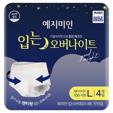 예지미인 입는 오버나이트, 대형, 4개입, 1개