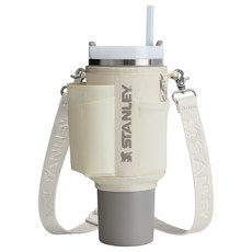 스탠리 올데이 캐리올 퀜처 H2.0 텀블러 스트랩백 1.18L, 크림, 1개