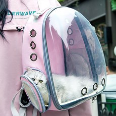叮咚 Pet Pet 透明宇宙飛船背包, 粉色