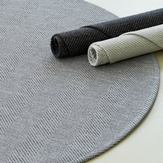 인룸 사이잘룩 헤링본 자카드 러그 원형