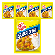 오뚜기 카레 과립형 약간매운맛, 1kg, 5개