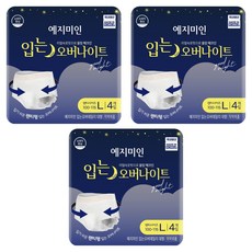 YEJIMIIN 玥之美人 褲型衛生棉, 4片, 3包, L(110~115號)