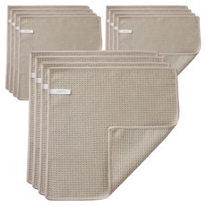 Rijisajeni粉彩鬆餅廚房抹布 米色, 12個