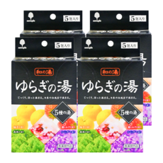 novopin 和的湯入浴劑 5包入 柚子/草莓牛奶/櫻花/薰衣草/森林香, 125g, 4盒