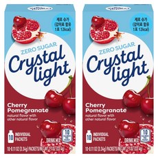 Crystal Light 櫻桃石榴風味沖泡飲隨身包, 3.34g, 10條, 2盒