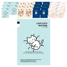 morning glory Chaeum筆記本 小學3-6年級 無主題 B2 6入 混合組, 4套, 躺躺貓, 松鼠, 鄰家貓, 搖搖熊