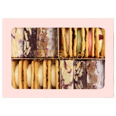 Mengxiang82 夢想 牛軋餅 原味與4種口味共8塊+雪Q餅 3種各2塊+提袋, 340g, 1組