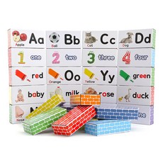 Edu play 英文紙磚積木 中型 50件, 混合顏色