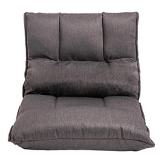 HOLA 和樂家居 獨立筒摺疊和室椅 56 x 51 x 24cm 4.2kg, 礫石灰, 1個