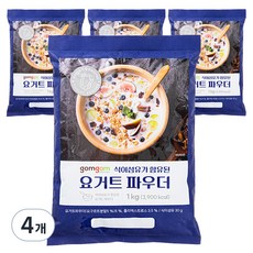 gomgom 膳食纖維優格粉, 4個, 1kg, 1入