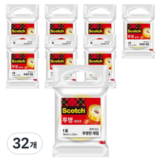 쓰리엠 스카치 투명테이프 550 리필 18mm x 20m, 32개