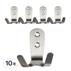 不鏽鋼衣架 2格, 單色, 10個