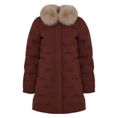 CHATELAINE 女款狐狸毛領鵝絨保暖羽絨外套 HCBWDW206