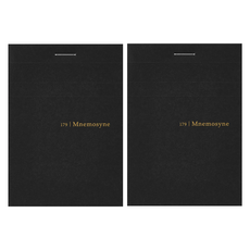 MNEMOSYNE 速記方格筆記冊 A7, 黑色, 2本