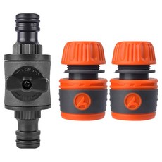 Gilgeuri 軟管中間閥 水管連接器 + 快拆轉接頭 16mm 2入組, 1個, 混合色