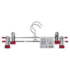 BEER BEAR 皮久熊 巧夾不鏽鋼衣褲夾 2個, 銀色 + 紅色, 1組