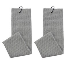 Lovroco 超細纖維高爾夫球清潔毛巾, 灰色, 2條