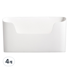 MakeMine 水槽內調味料罐收納盒 掛式層架, 白色, 4個