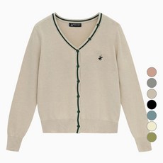 BEVERLY HILLS POLO CLUB 比佛利保羅 女款領口鈕扣針織開襟衫