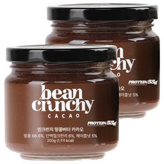 빈크런치 땅콩버터 카카오 크런치 잼, 2개, 200g