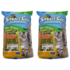 SmartCat 聰明貓 高粱砂 全天然 輕量結塊貓砂 100% 草, 無香, 4.54kg, 2袋