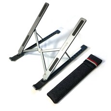 픽스엔케이스 휴대용 맥북 노트북 초경량 높이조절 알루미늄 거치대, 다크그레이, 1개