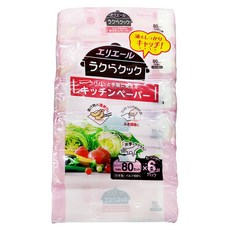 艾黎艾爾 油切清潔廚房紙巾 抽取式 小巧方便 薄膜包裝 吸油擦拭, 80張, 6包, 1袋