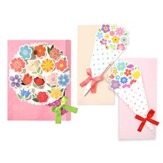 2Youngdesign 大花束捲筒信紙 + 花束留言卡 2入組, 甜美粉 + 隨機出貨, 1組