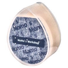 MoMo's Workshop 毛吉吉 棉花糖氣墊粉撲 附收納盒, 丹寧藍色, 1組