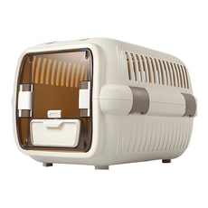 CATIDEA 貓樂適 CA-XL 寵物運輸籠, 1個, 米白色