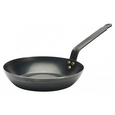 de Buyer 畢耶 輕礦藍鐵 新包裝戶外系列 平底鐵煎鍋, 24cm, 1個