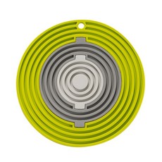 好物良品 3合1北歐組合收納圓形矽膠隔熱餐墊 綠灰色, 直徑20cm, 1個