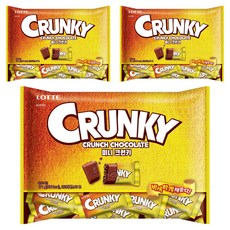 롯데웰푸드 롯데제과 미니 크런키, 171g, 3개