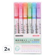 市集風經典特殊麥克筆螢光筆, 混色, 2個