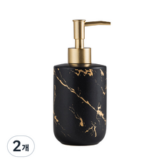 욕실 샴푸 디스펜서 1구 YT_RA518, 블랙, 2개