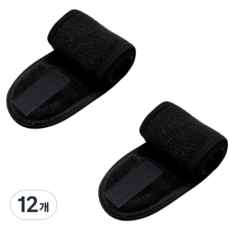 조앤제이 찍찍 헤어 세안밴드, 블랙, 12개