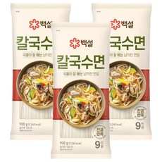 백설 칼국수면, 3개, 900g
