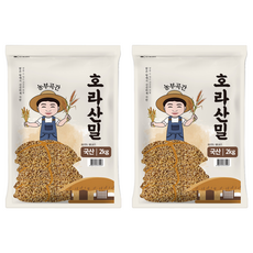 농부곡간 국내산 호라산밀, 2kg, 2개