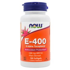 NOW Foods E級棒 維他命E膠囊食品, 100顆, 1罐