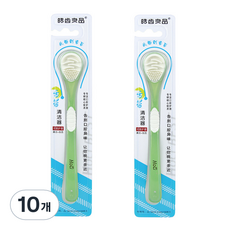 리빙토픽 백태 설태 혓바닥 제거 혀크리너 그린, 10개
