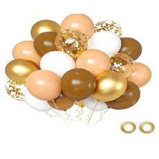 만들하비 컨페티 풍선 세트, 화이트골드, 1세트