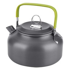 戶外露營燒水壺 0.8L 140g 140 x 80mm, 黑色 + 綠色, 1個