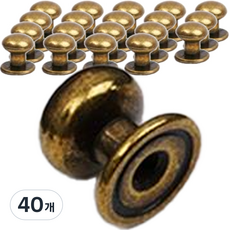 가죽공예 솔트레지 8mm, 엔틱골드, 40개