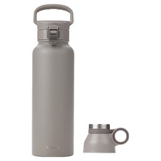 Glasslock Dual Lid雙替換蓋保溫瓶 B款, 1個, 沙漠灰, 1200ml