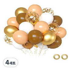 曼德哈比五彩紙屑氣球組, 白金色, 4套