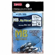 MR.BEE 蜜蜂先生 粗骨鉛頭鉤 MJ-60, 6支, 1包