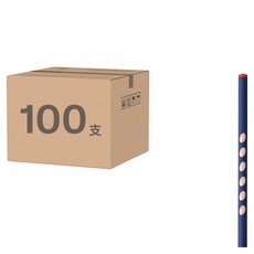 DODOWU 嘟嘟屋 三角洞洞筆 2B, 藍色, 100支