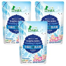小綠人 小蘇打抗菌/防蟎洗衣精補充包 陽光夏威夷, 2L, 3包
