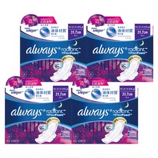 whisper 好自在 台灣公司貨 液體衛生棉 清新淨味, 夜用加長型, 9片, 4盒