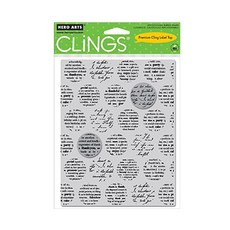 HERO ARTS 水晶印章 英文字款, 混色, 1入